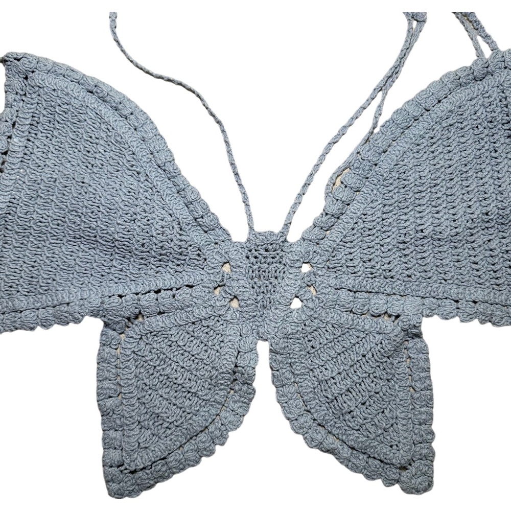 Zara Butterfly Crochet Top M-L NWOT - Picture 3 of 4